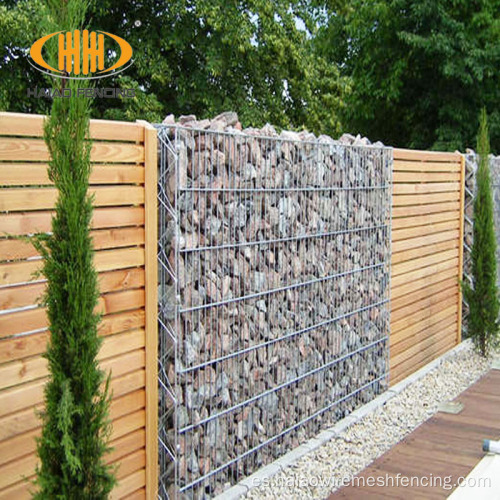 pared de gabion de alambre soldado galvanizado